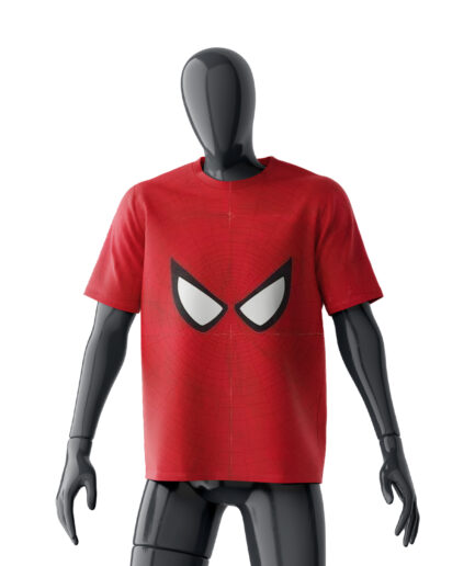 Metrow Spider-Eyes Oversized T-Shirt – Red | 100% Cotton | Unisex