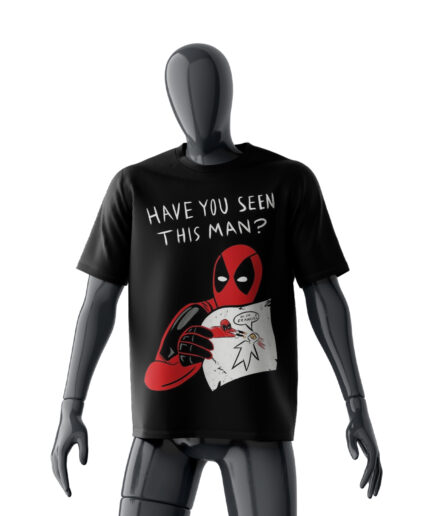 Metrow x Marvel: Deadpool “Have You Seen This Man?” Oversized T-Shirt | Black | 100% Cotton | Unisex